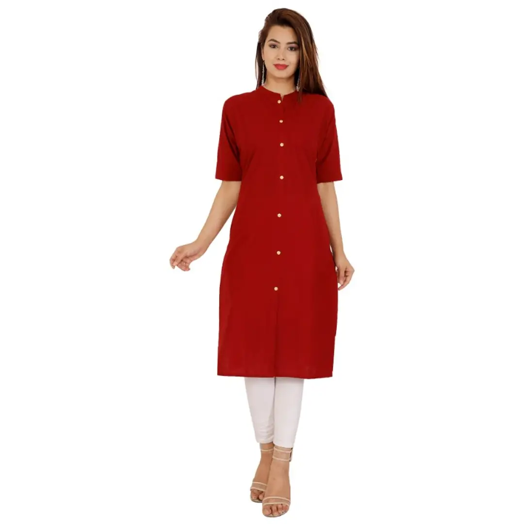 solid colour kurti design