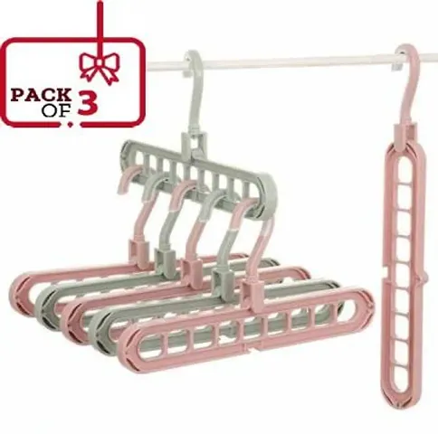 Combo Deals on Multi Functional Plastic Adjustable And Folding Clothes Hanger