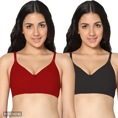 Buy In Care LINGERIE Soha (B) Purple Red Solid Color Full-Coverage T-Shirt  Bra. Online In India At Discounted Prices