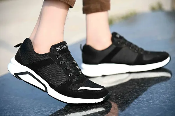 Black stylish hot sale shoes for men