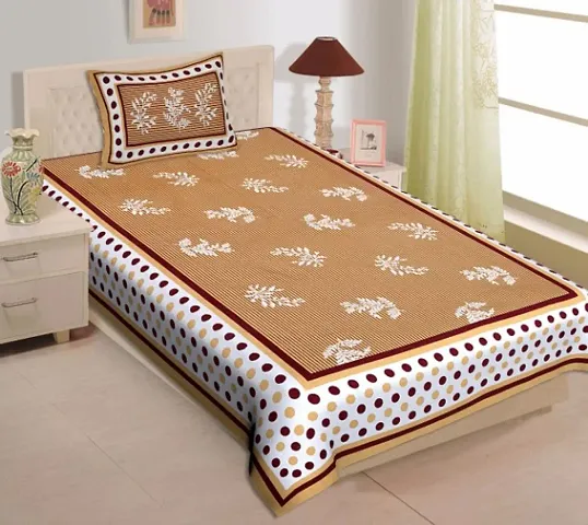 Cotton Printed Single Bedsheets