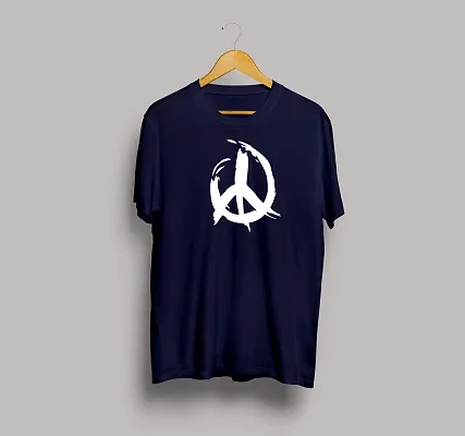 Printed Cotton Round Neck T Shirt