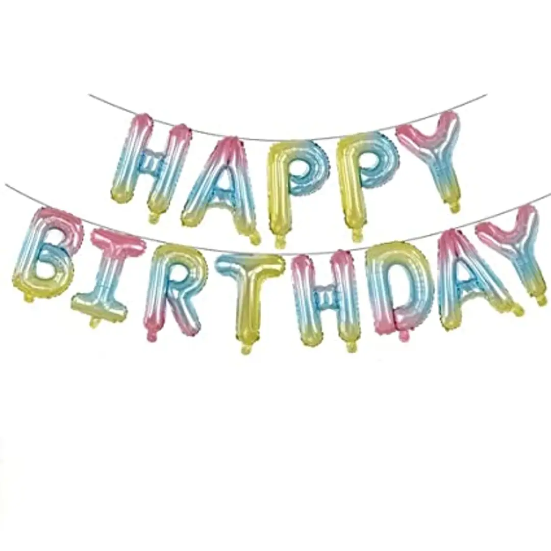 Buy (16 Inch) Happy Birthday Letter Foil Balloon Birthday Party ...