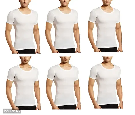 Buy Rupa Jon Mens's White Half Sleeves Vest Pack of 5 Pcs (Size-80) (Full  Baju Baniyan) Online In India At Discounted Prices