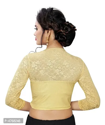 Buy Women's Rose Gold Polyester Solid Readymade Stretchable Saree Blouse  Online — Karmaplace