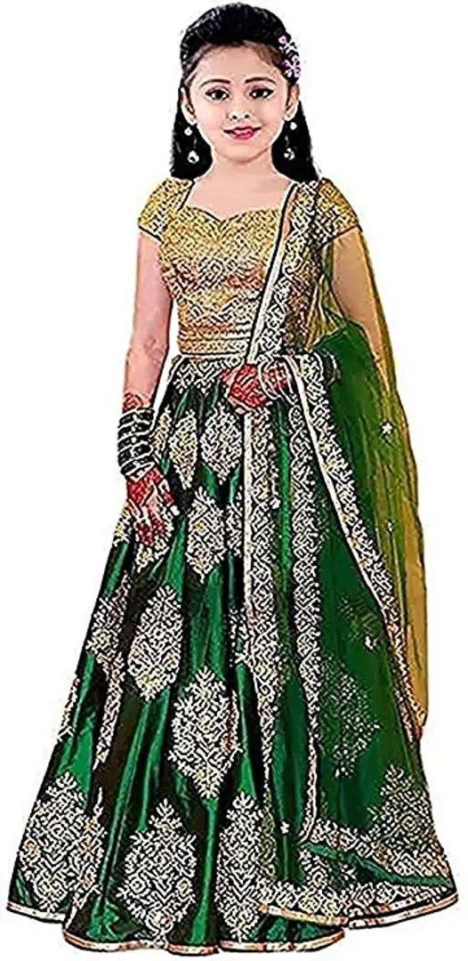 Buy PM FASHION Girl girls lehenga choli ethnic wear embroidered lehenga  choli Combo Set (9-10 Years, Blue) at Amazon.in