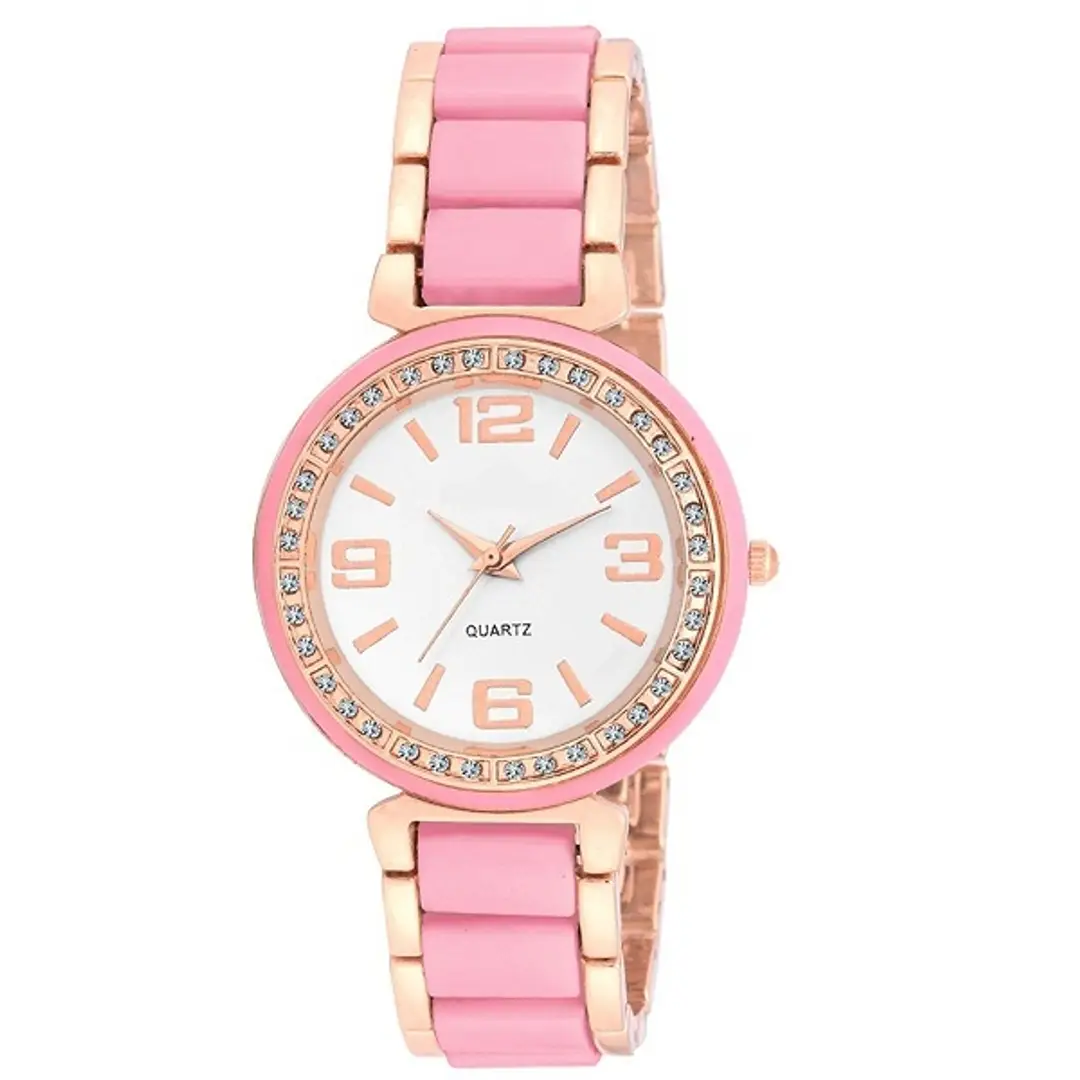 Pink colour ladies discount watches