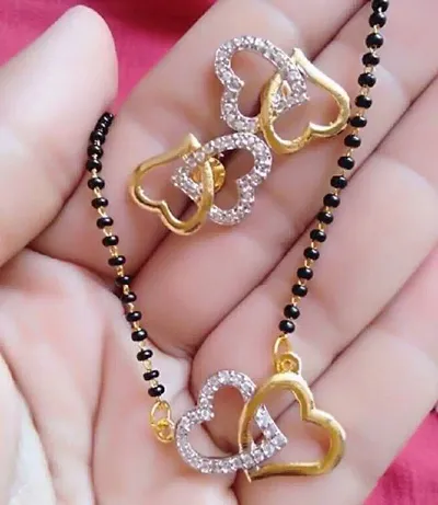 mangalsutra designs heart shape