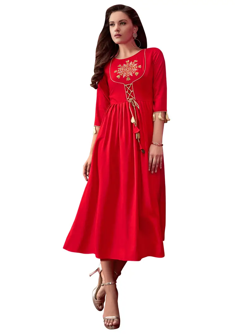 red colour kurti online shopping