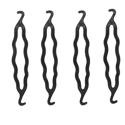Premium Hair Styling Clip Bun Maker Braid Tool Bun (Black) Set Of 4 Pieces Premium Hair Styling Clip Bun Maker Braid Tool Bun (Black) Set Of 4 Pieces