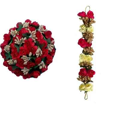 Prime Bridal Hair Gajra Artificial Flower for Women Wedding Juda Hair Gajra  for Bun, Pink, 20 Gram, Pack of 1 : Amazon.in: Beauty
