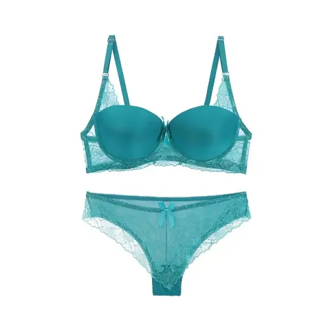 Buy JMT Wear Women's Sexy Bra Panty Set -Ladies lace Underwire Bra Everyday  Bras(Blue)(36B) Online In India At Discounted Prices