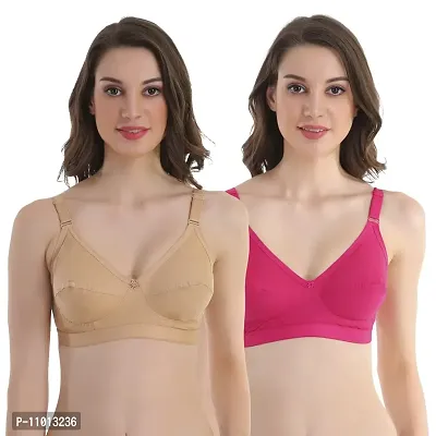 Buy POOJARAGENEE Womens Non Padded Non Wired Cotton Blend Regular Bra  Online In India At Discounted Prices