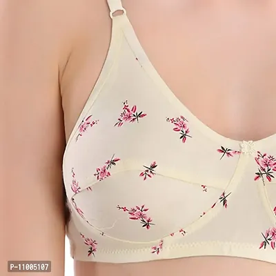 Buy POOJARAGENEE Women's Pure Cotton Non Padded Floral Print Bra Online In  India At Discounted Prices