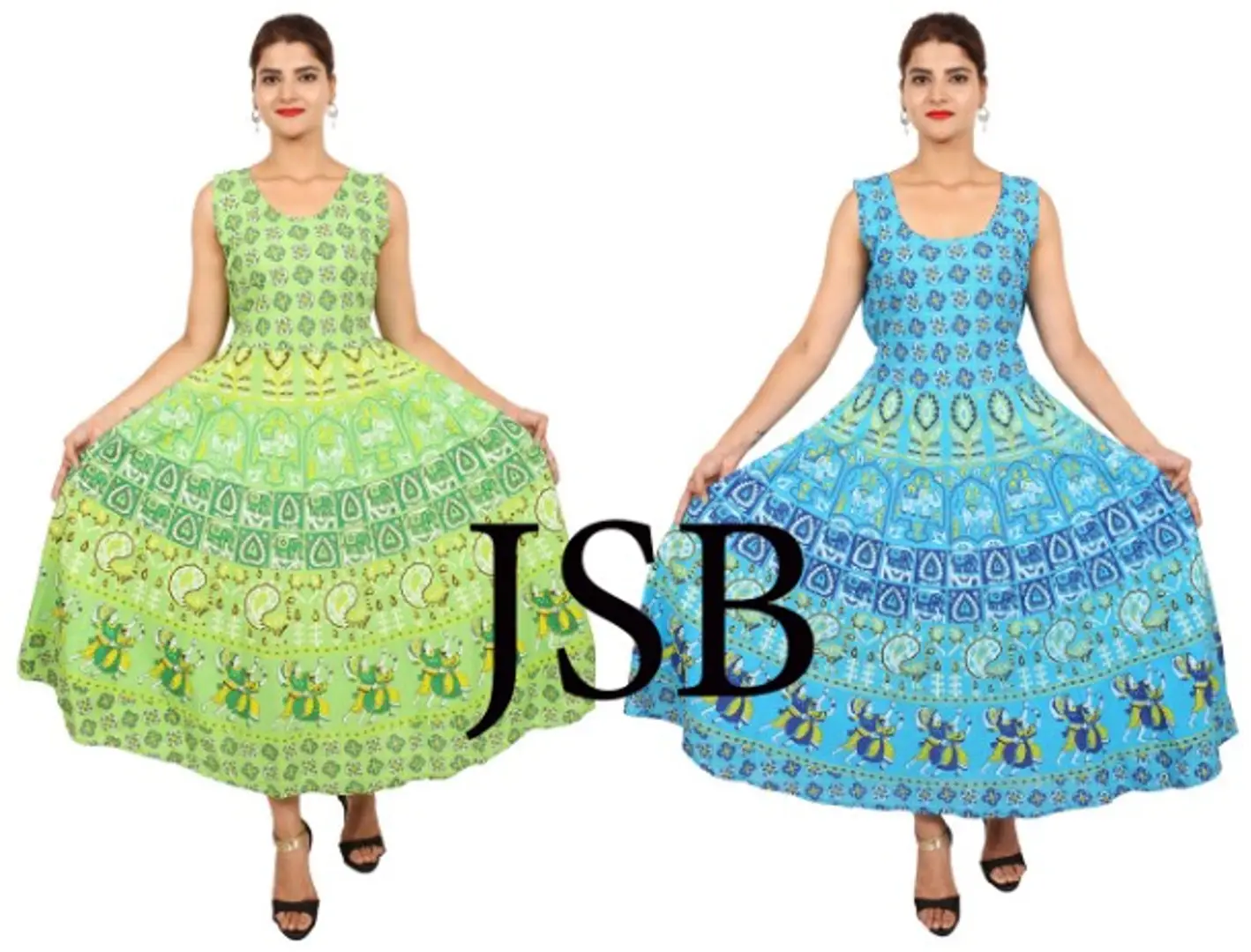 jaipuri cotton midi maxi Dress for 14 years girls and womens use it also  pregnancy and as a nite dress