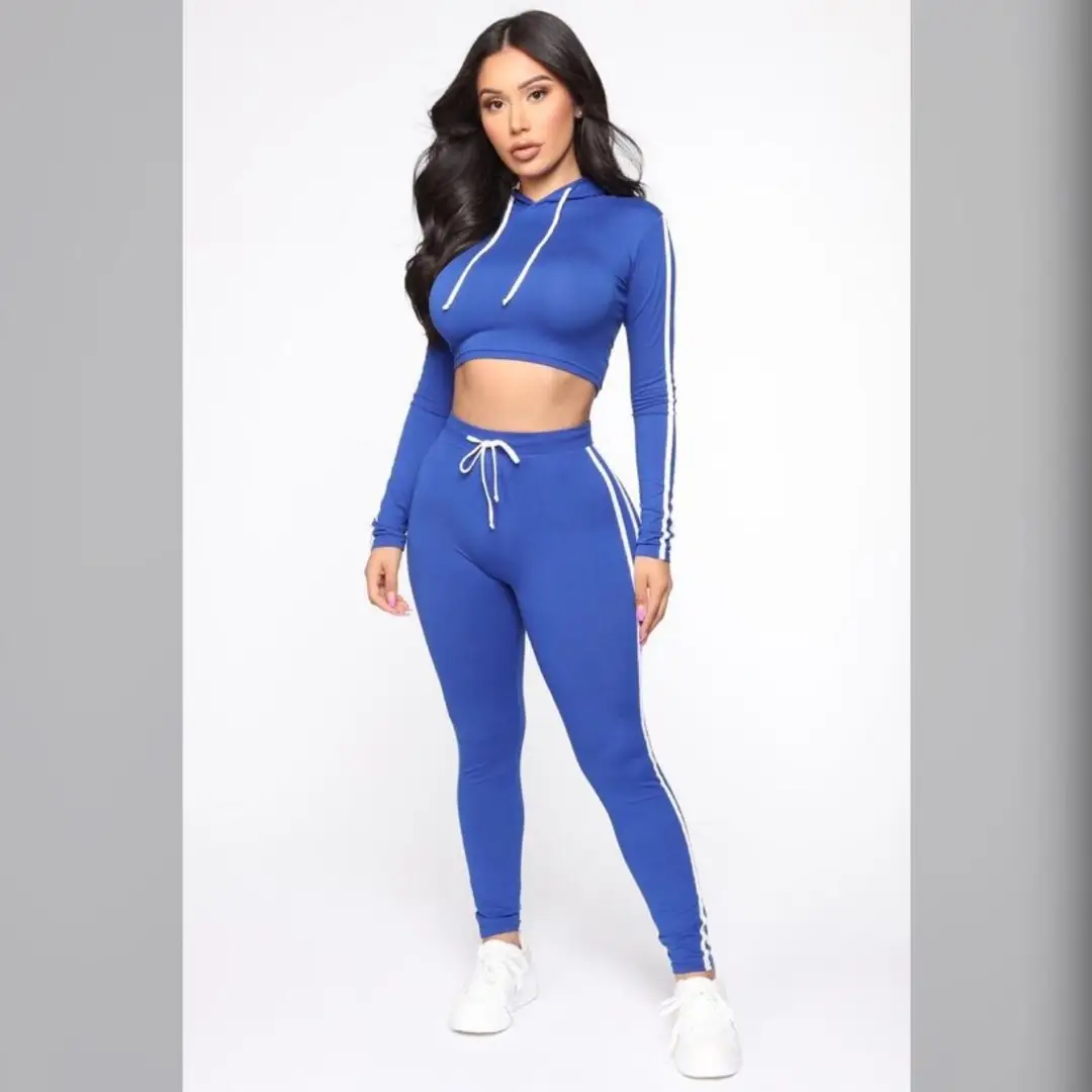 royal blue crop top hoodie