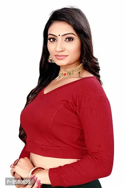 Buy NICE WONDER Women's Winter Warm Saree Blouse Full Sleeve Online at  desertcartINDIA