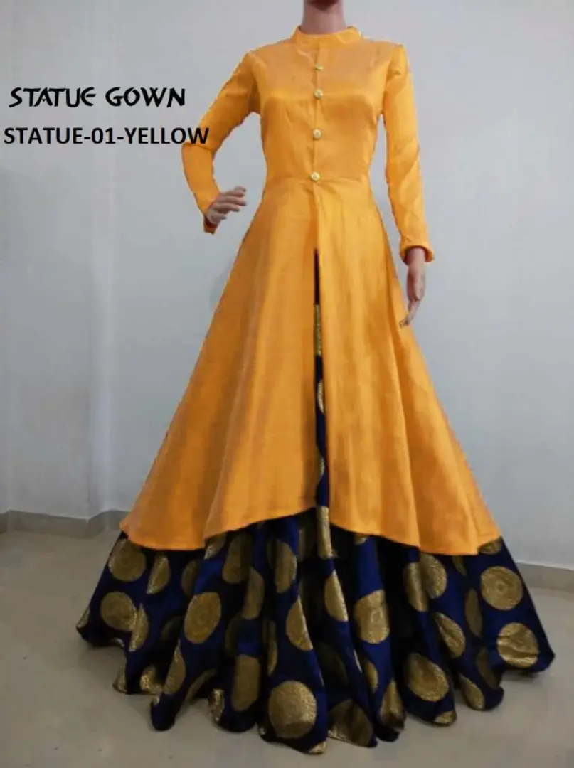 Yellow Indo-Western Style Party Wear 