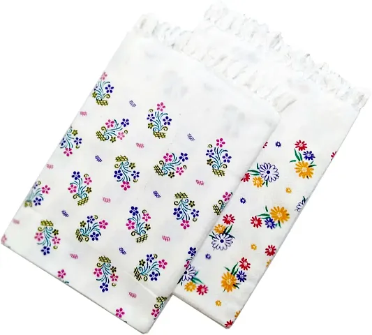 Soft Cotton Multicoloured Bath Towels Set Of 2 vol-26