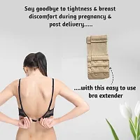 Womens Polyester Bra Hook Extender Fine Quality 2 Hook 3 Eye Rows with Extra Elastic (Multicolour, Free Size) ndash; Pack of 4-thumb2
