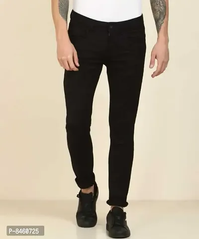Men Jeans Black -Plain