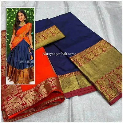 Buy Beauteous Green Color Kanjivaram Silk Saree Blouse | Lehenga-Saree