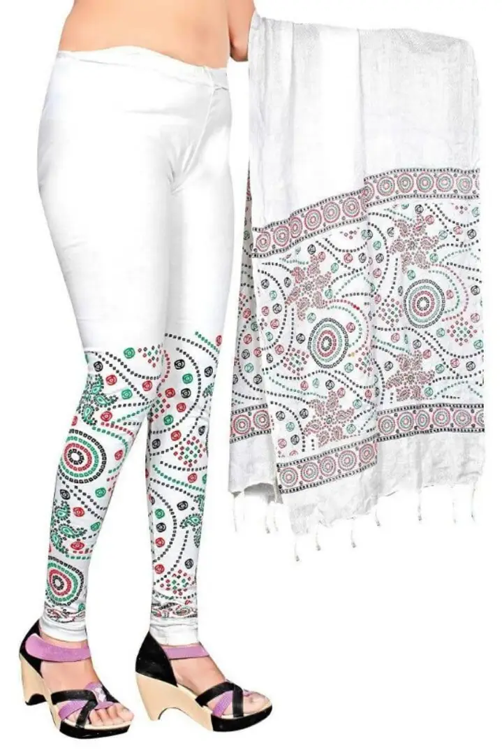 Printed leggings with dupatta sale