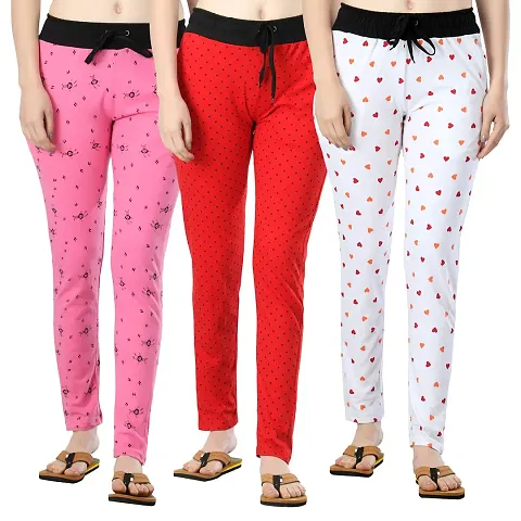 Buy DOLLIT Womens Track Pant Lower Cotton Printed Payjama/Lounge Wear –Soft  Cotton Night Wear/Pyjama for Women(Pack of 3 Pcs), Prints May Vary  (Assorted Pyjama) (L-XL) at