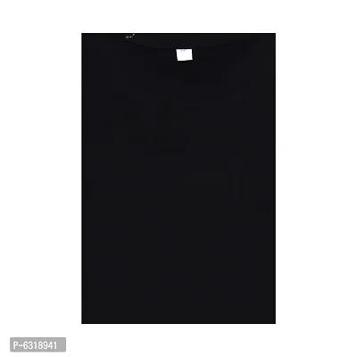 Fabulous Black Cotton Solid Round Neck Tees For Boys-thumb3