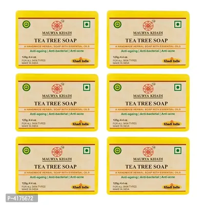 Maurya Khadi Tea Tree Soap With Anti Acne Pack Of 6-thumb0