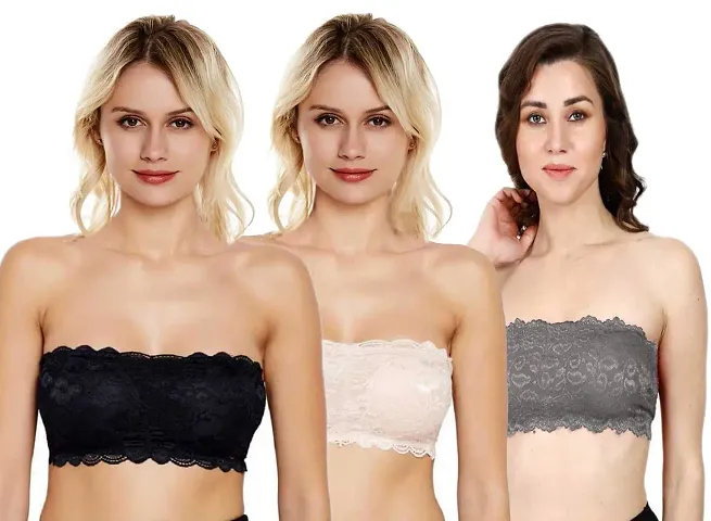 Buy Benivogue Lace and Net Tube Bra for Girls and Womens, Fancy Tube Bra  for Girls