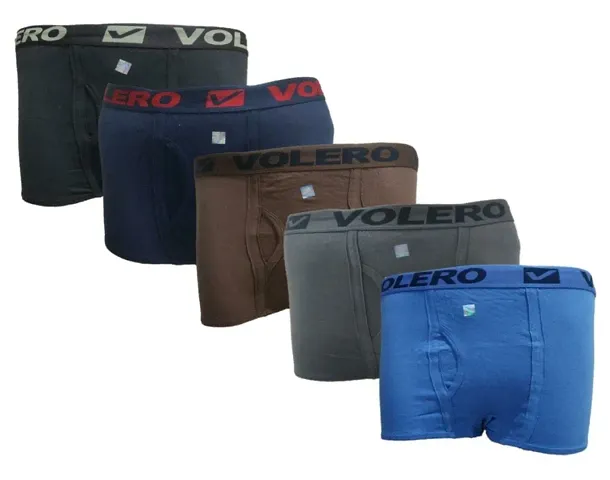 Buy ESSA Mens Cotton Pocket Trunks Pack of 5(Multicolored) at