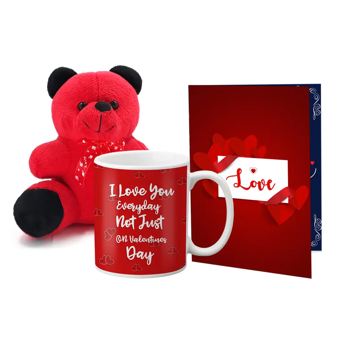 Teddy Bear in 'I Love You' Coffee Cup, Valentine's Day Gift