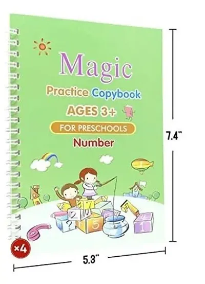 Magic Practice Copybook, Number Tracing Book For Preschoolers Pack of 1 (Number)