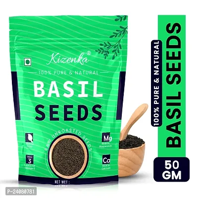 Buy Kizenka Basil Seeds for Weight Loss Natural Organic Sabja