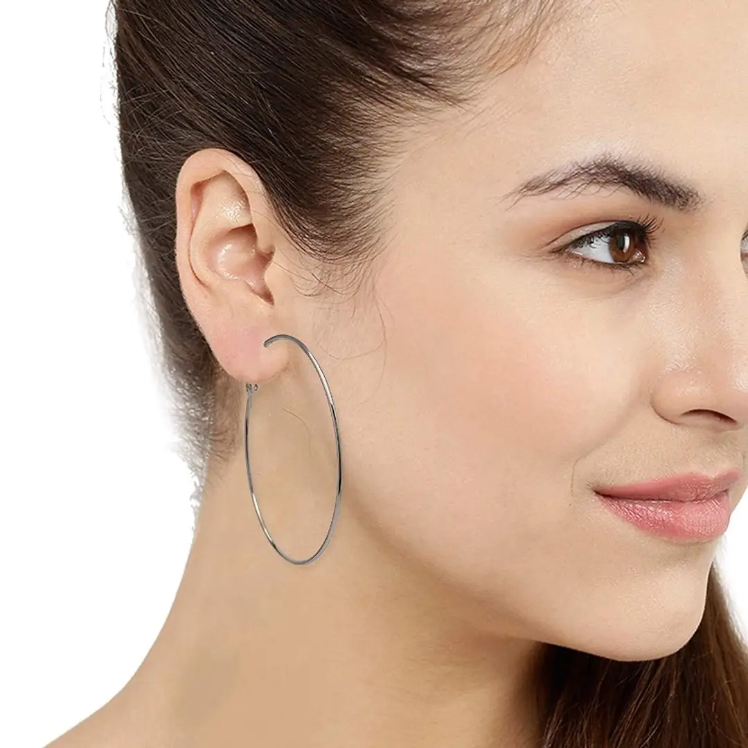 Trendy Twill Diamond Hoop Earrings  Fancy Hoop Earrings  CaratLane