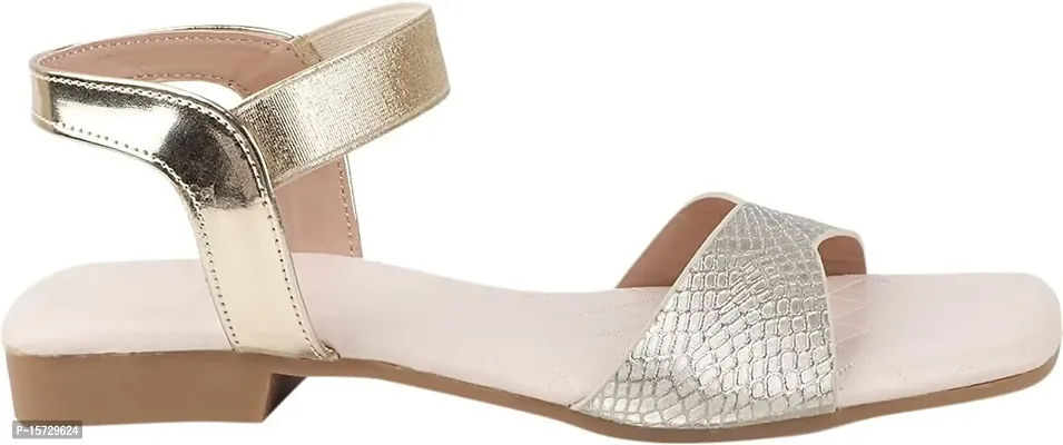 Kinsley Strappy Flat Sandal Shoes in Cream - Get great deals at JustFab