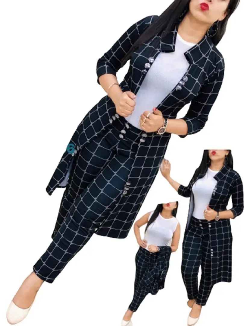 Buy PERFECTPIVOT Women's Three Piece Dress with Shrug/Coat Black at  Amazon.in