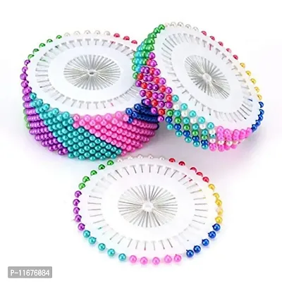 IMPRINT New Assorted Color Pearl Head Pins Pack Has 400 Pins-thumb0