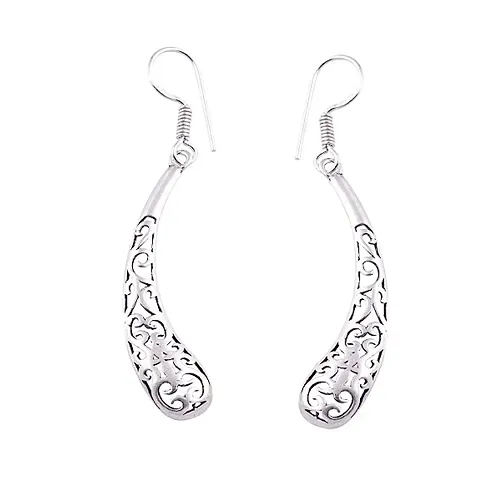 Gem O Sparkle 925 Sterling Silver Styling Hook Drop Design Earring For Women Girls