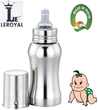 Baby 2 in 1 Feeding Bottle in Stainless Steel