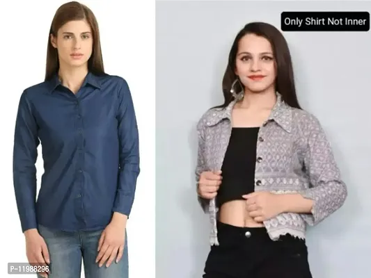 Cotton denim shirt - Women | MANGO OUTLET USA