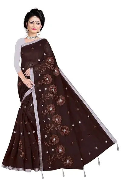 Jaanvi fashion Women's Georgette Indian Ethnic Saree with Unstitched Blouse  Piece