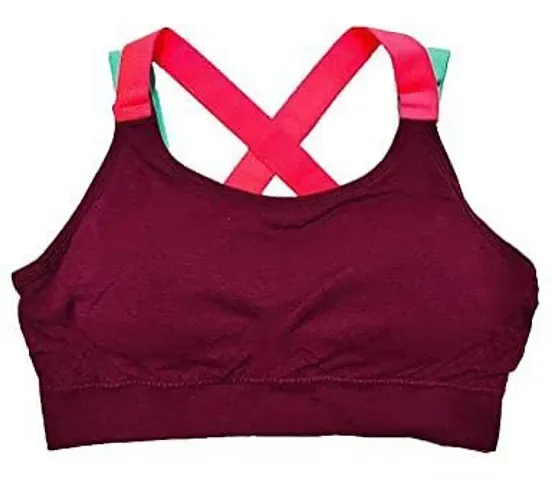 Buy POOJARAGENEE Women's Comfort Cotton Blend Sports Bra Online In India At  Discounted Prices