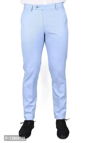 Buy online Mancrew Regular Fit Khaki Formal Pants For Men from