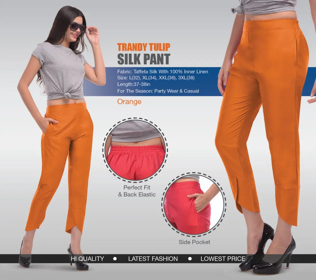 Buy Track Pant Tangy Orange Women Online