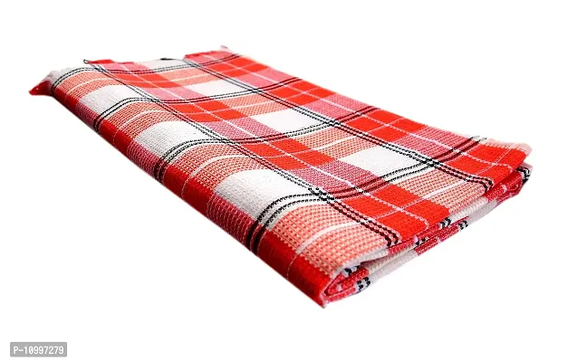 K.S. Collection Cotton Super Absorbent Checks, Light Weight, Big Bath Towels (Multicolor, 29X59 Inch) - 2 Pieces-thumb2