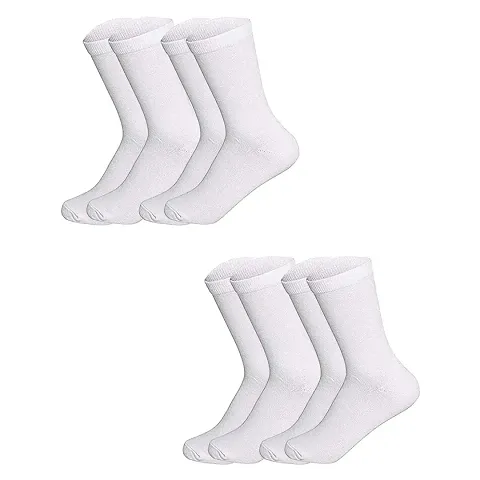 UPAREL Men's Calf Length Formal Plain Cotton Socks (Pack of 4 Pairs)