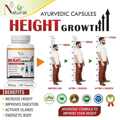 Natural Height Growth Herbal Capsules For Increases Height & Bone Mass 100% Ayurvedic