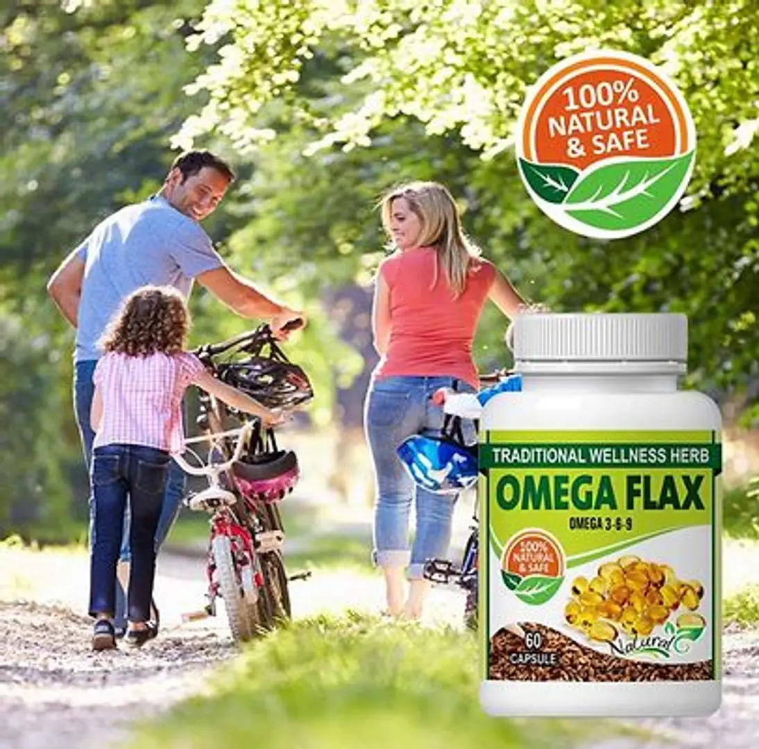 Natural Omega Flax Herbal Capsules For Maintenance Of Essential Fatty Acids 100% Ayurvedic